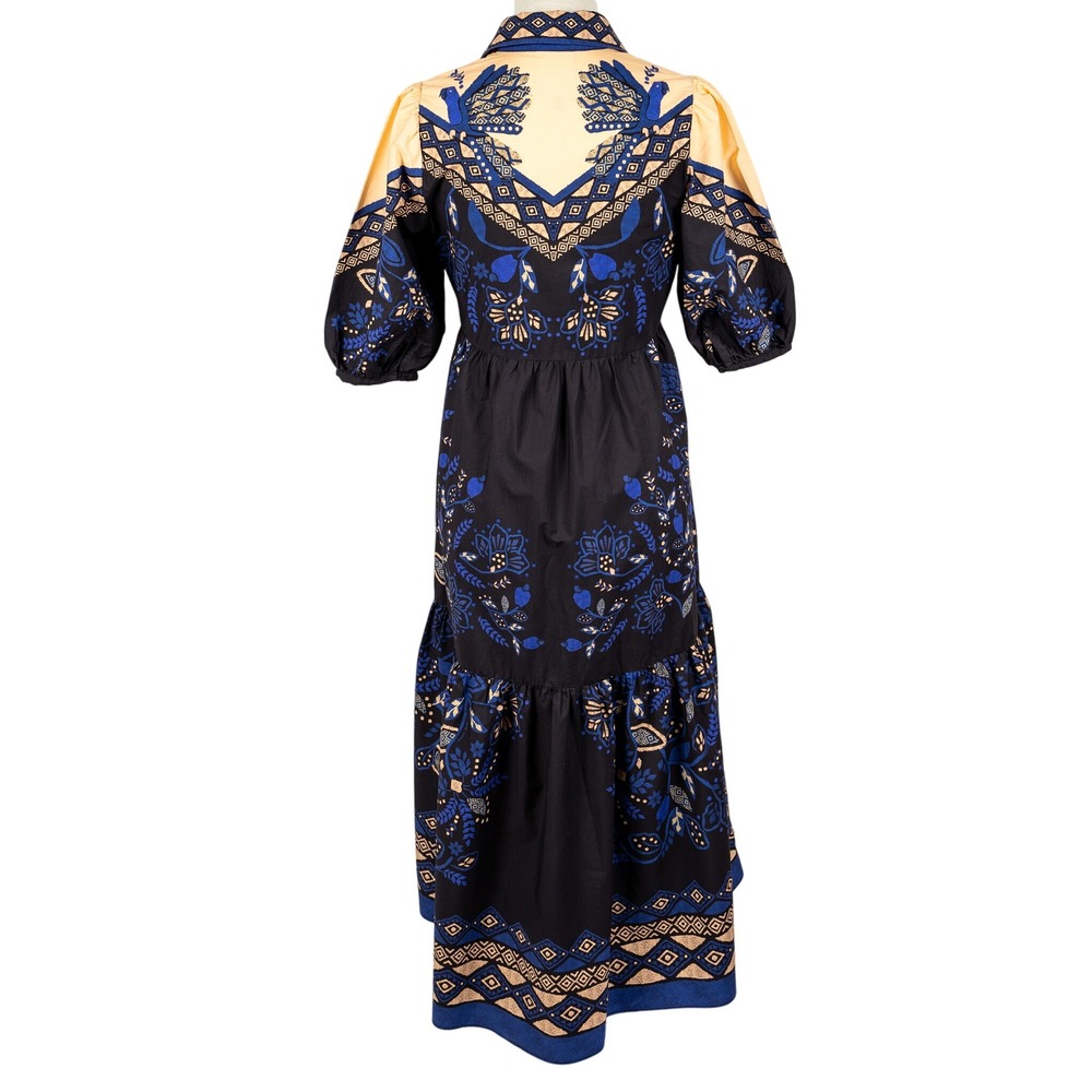 FARM Rio Black, Blue & Cream Printed Maxi Dress - Picture 3 of 12